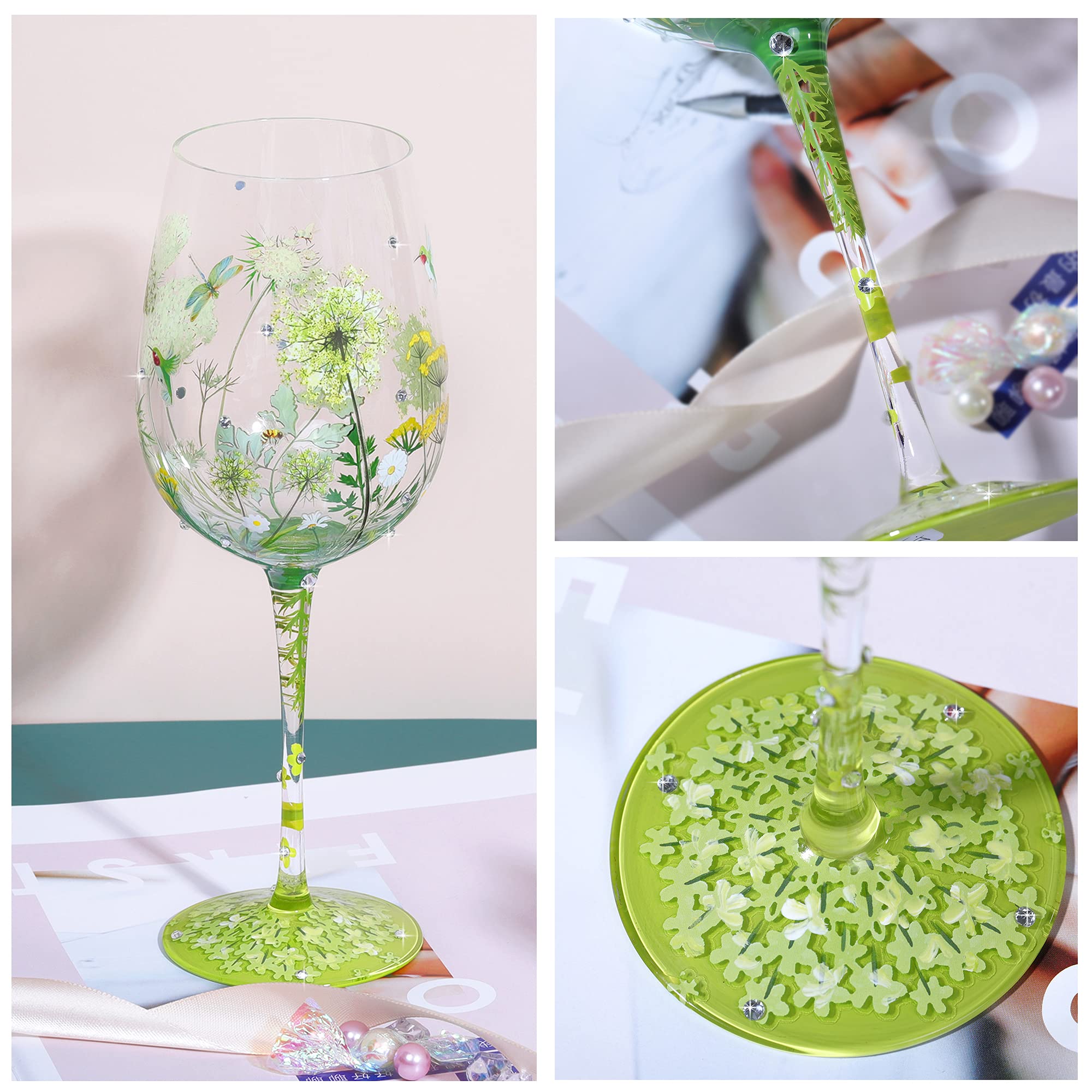NymphFable colorful-wineglass accents red wine, cocktails, and celebrations.