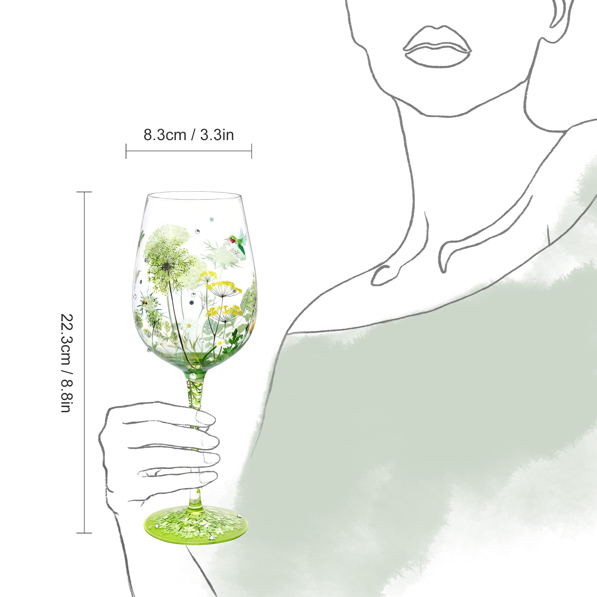 NymphFable decorative-wineglass doubles as shelf ornament or candy holder.