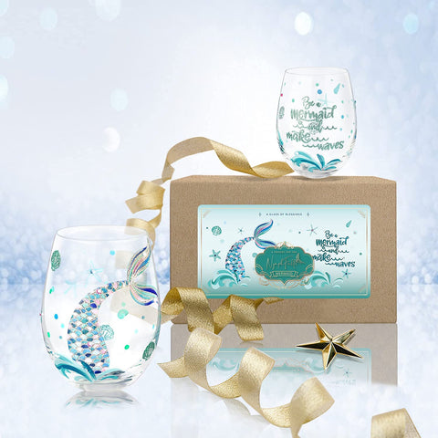 NymphFable gift-ready wine glass pair ideal for birthdays or anniversaries