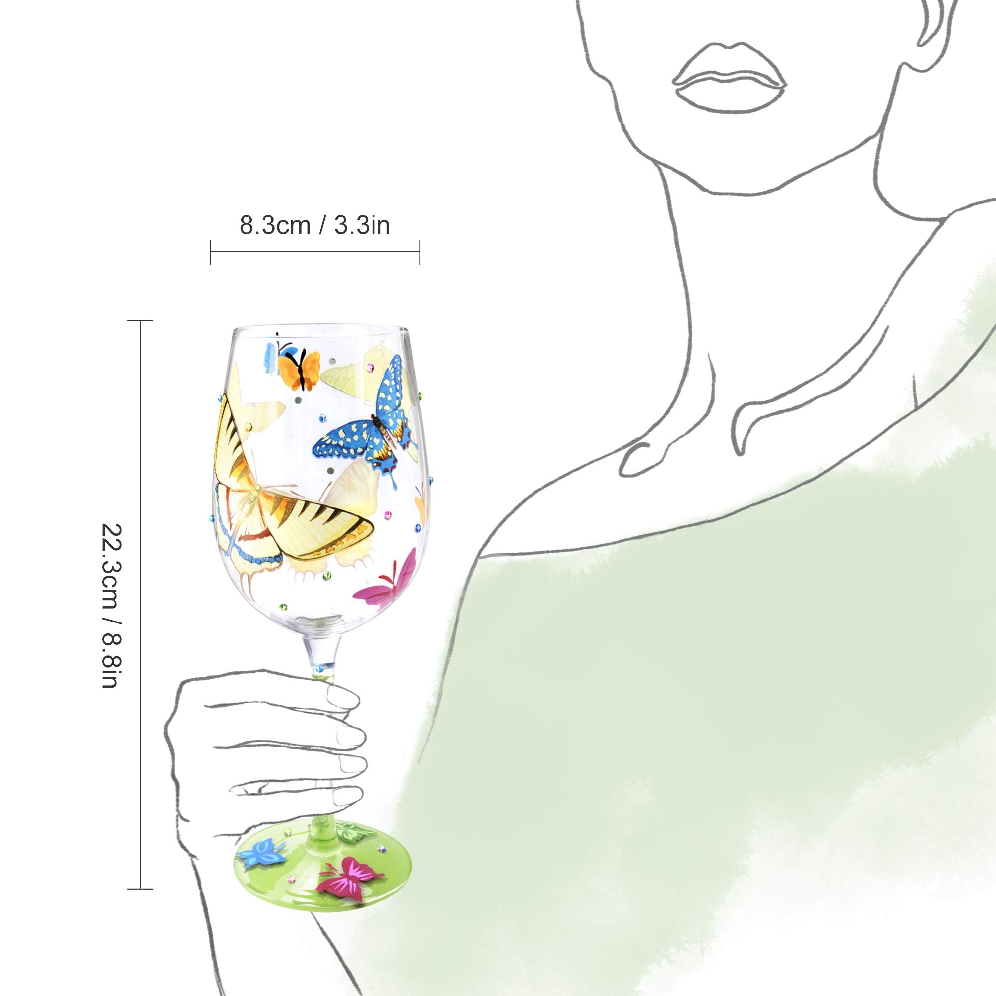 NymphFable wedding gift wine glass adds a personal touch.
