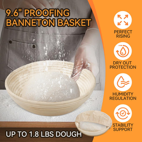 NZQXJXZ banneton bread-proofing basket aids authentic fermentation and loaf shaping.