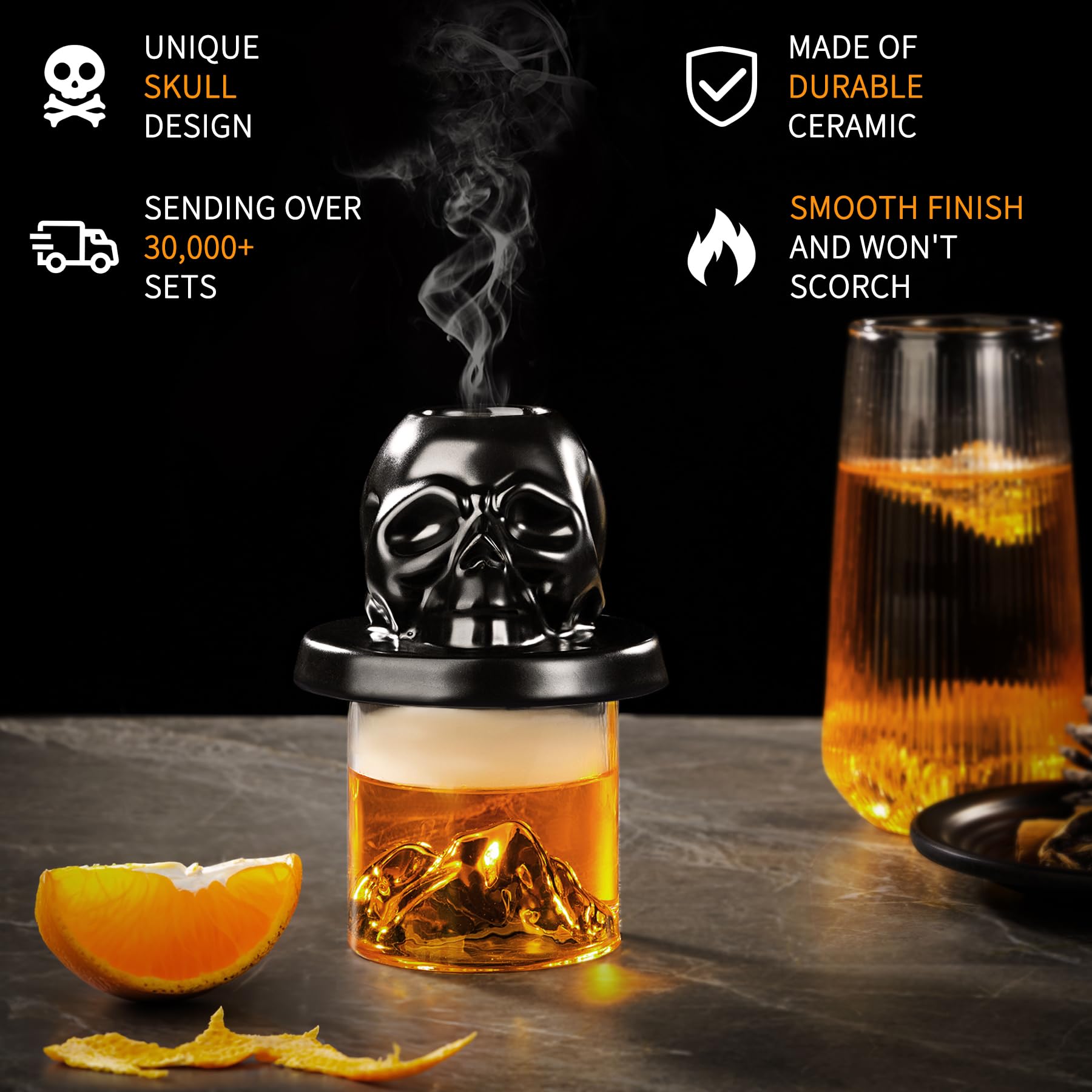OAGA whiskey smoker kit whiskey glasses pair for complete tasting rituals.