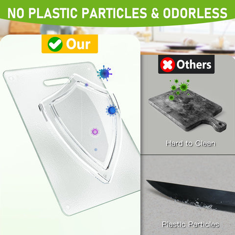 OAKJAR tempered glass cutting board heat resistant and durable
