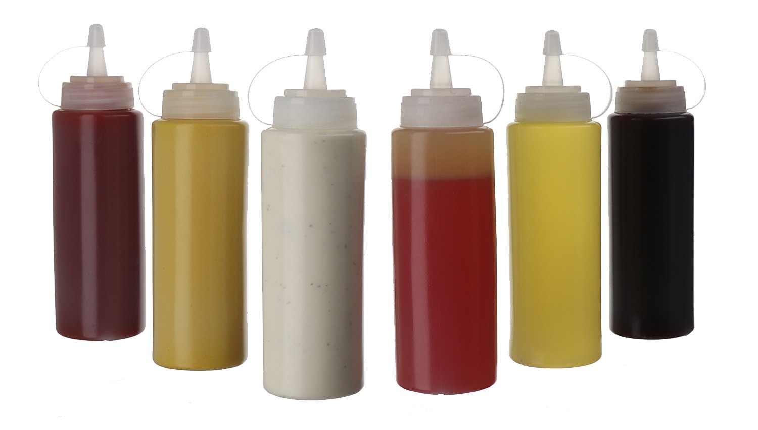 Oaklyn squeeze bottles ideal for BBQ sauce and dressings.