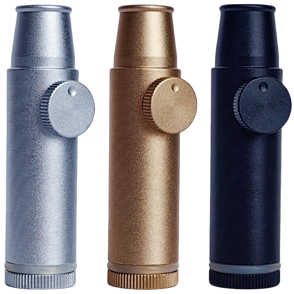 OakMsOik metal leak-proof bottle in gold close-up with airtight seal for mess-free pockets