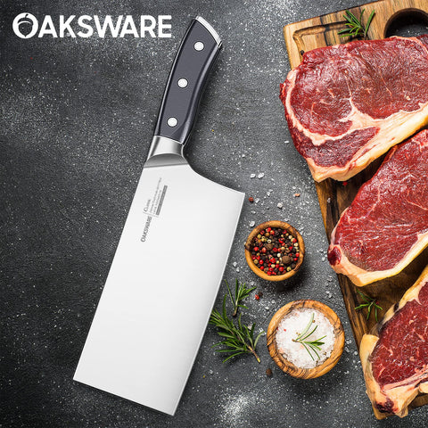OAKSWARE cleaver versatile kitchen tool for vegetables and meats