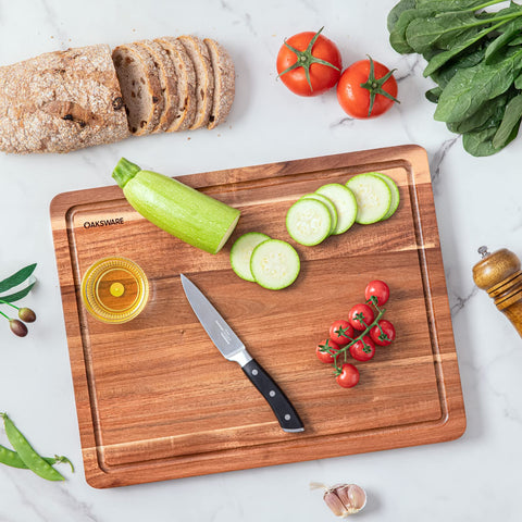 OAKSWARE pre-oiled acacia cutting board care instructions