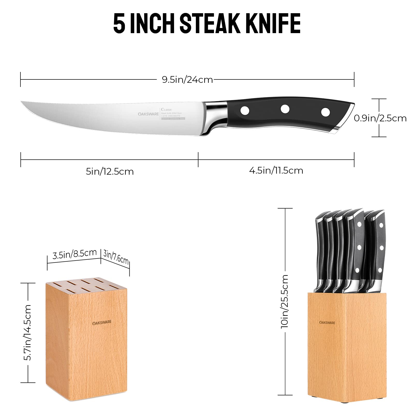 OAKSWARE versatile kitchen knife suitable for meat, fruits, and vegetables