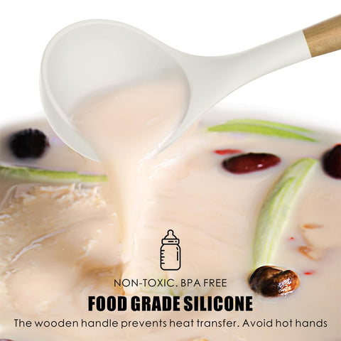oannao BPA-free silicone utensils odorless and food-safe for meals