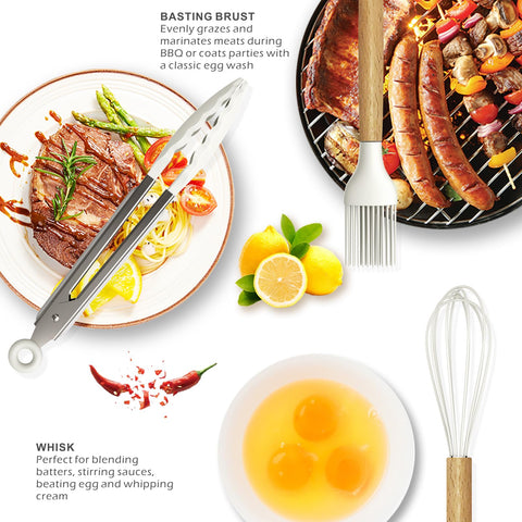 oannao heat-resistant utensils up to 446°F for high-heat sautéing and stirring