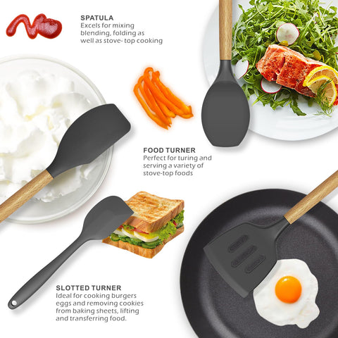 oannao silicone ladle serving hot soup with heat resistance