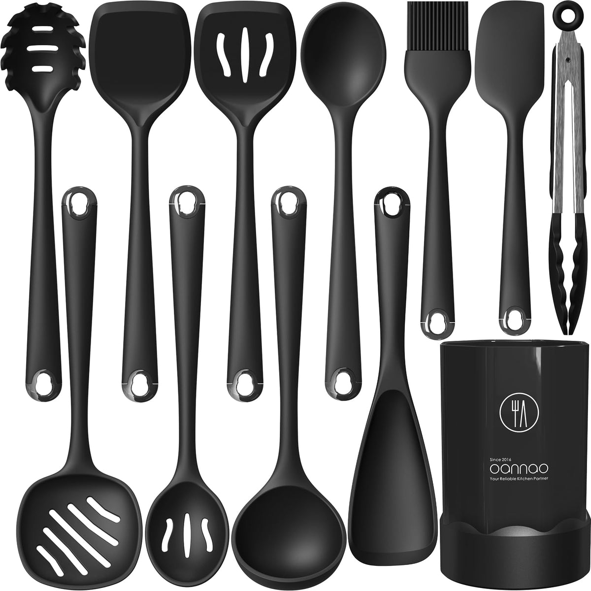 oannao silicone spatula with thick core protects nonstick pans and resists heat