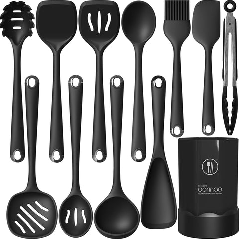 oannao silicone spatula with thick core protects nonstick pans and resists heat