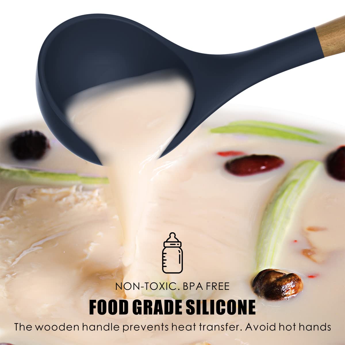 oannao silicone utensils tongs for secure flipping and serving