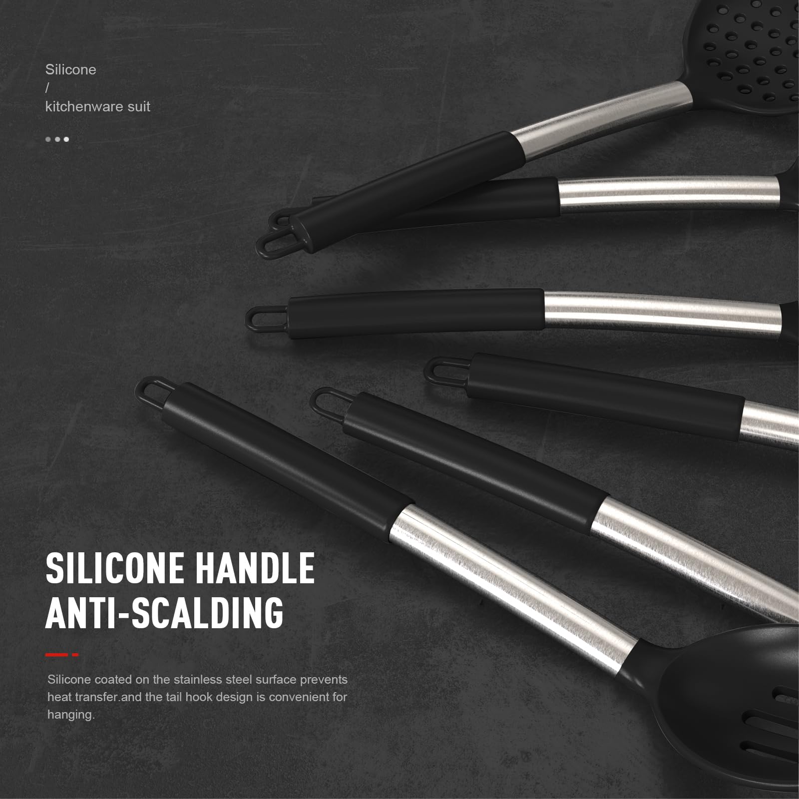 oannao slotted turner silicone utensil ideal for flipping on nonstick pans with heat resistance