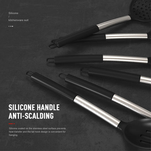 oannao slotted turner silicone utensil ideal for flipping on nonstick pans with heat resistance