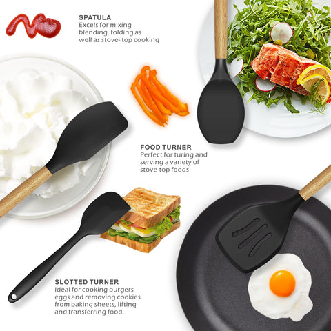oannao spatula with soft head protects non-stick pans