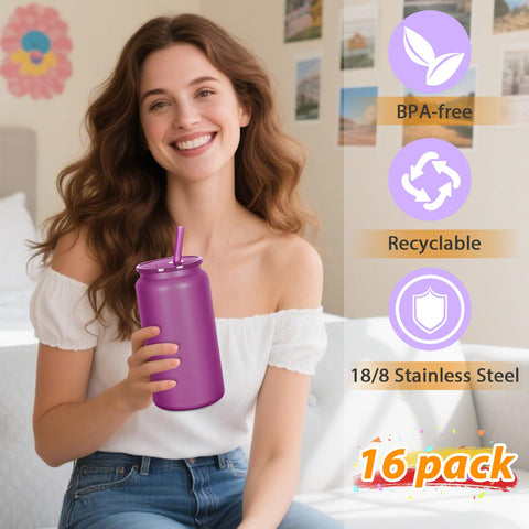 oaptuza versatile 16oz cups for tea, coffee, soda at home, office, or parties