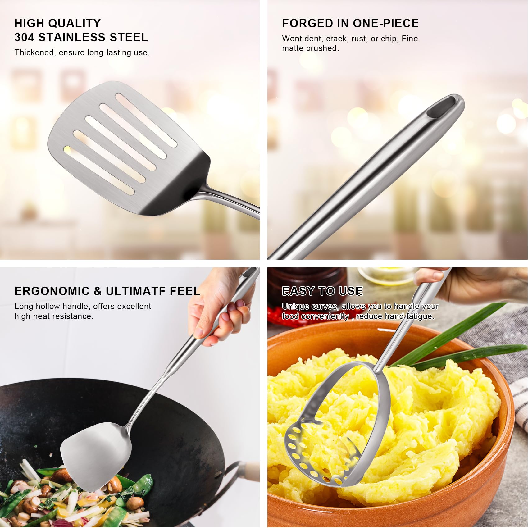 OARSE slotted serving spoon for draining liquids while serving.