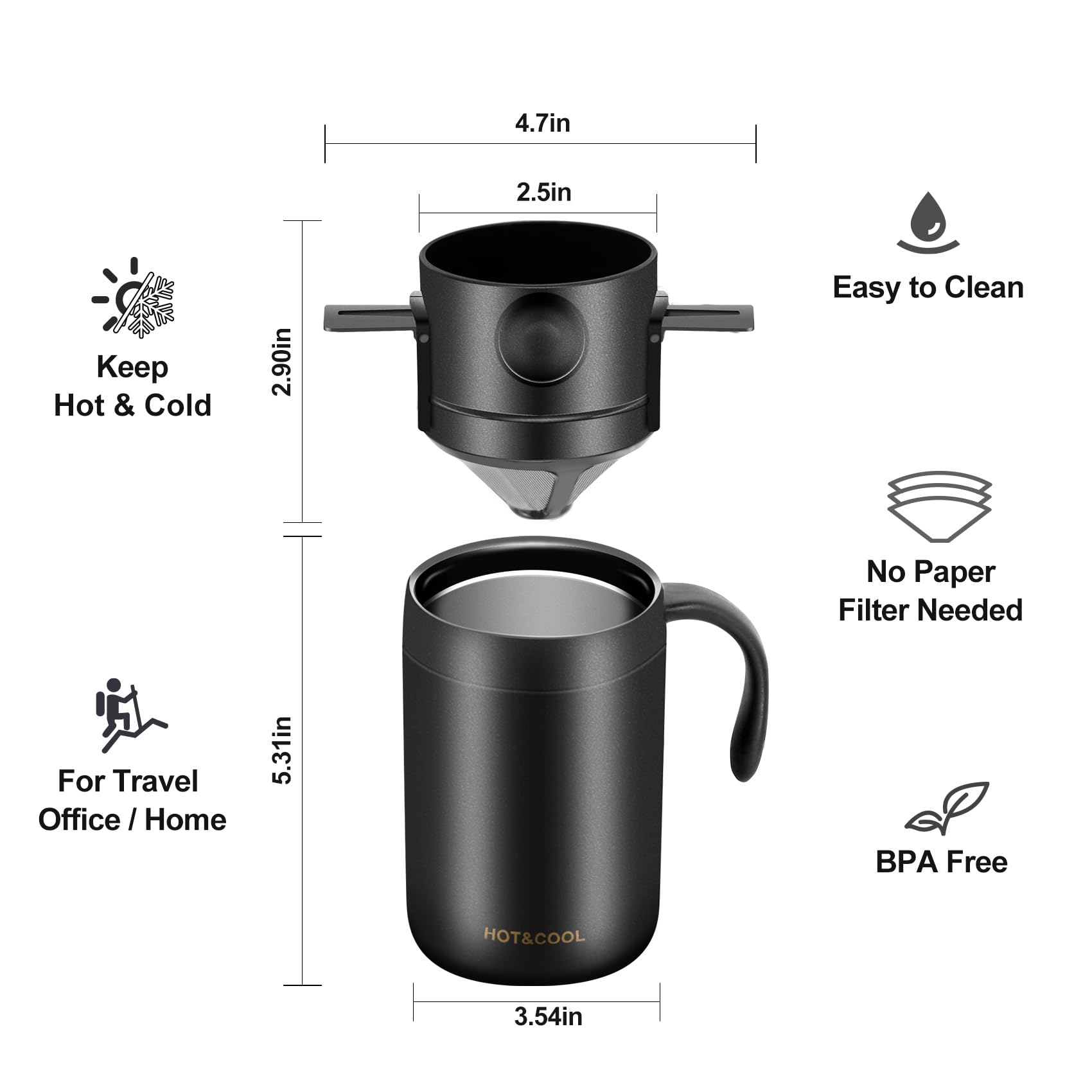OARSE portable travel coffee kit packed for camping or office use
