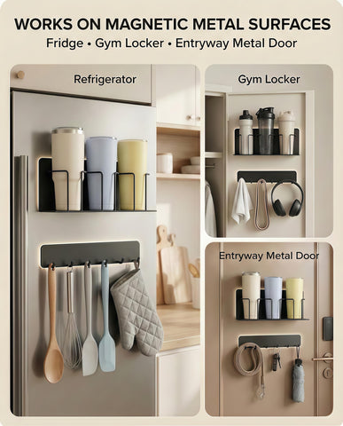 Oasis Origin kitchen and garage organizer turns magnetic space into a tidy station