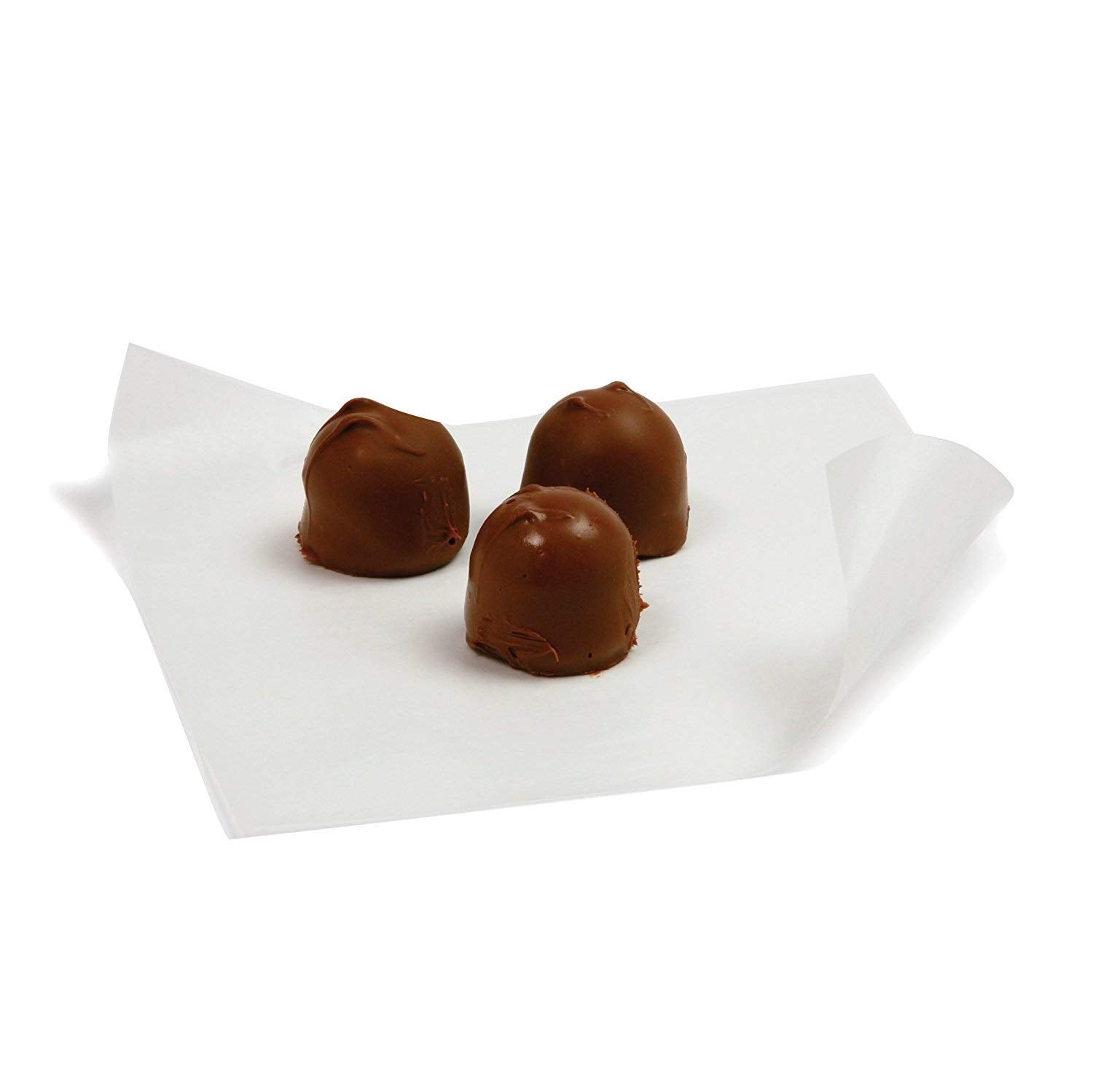 Oasis Supply semi-translucent patty paper showing treats during wrapping.