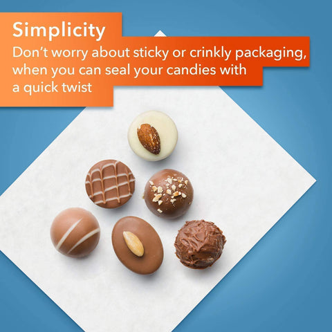Oasis Supply versatile wax paper for candies, cheeses, and burger patties.
