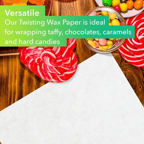 Oasis Supply viewable wax paper sheets help monitor treats while wrapping.