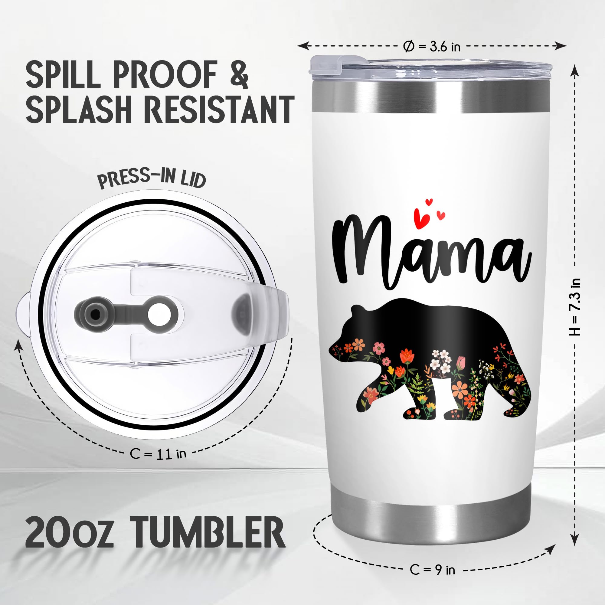 OASSIE 20oz tumbler with double-wall insulation maintains temperature