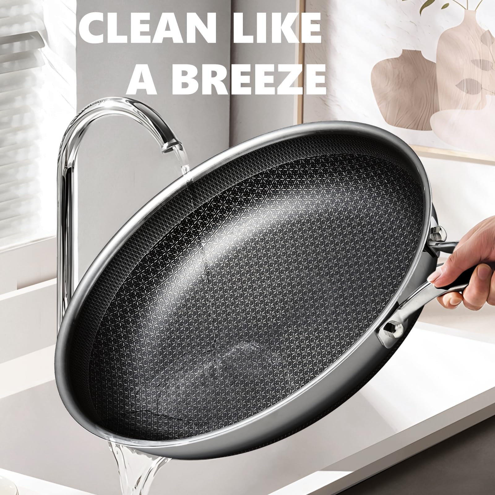 OATOFP dishwasher-safe cookware makes cleanup quick and easy.