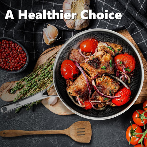 OATOFP 10inch pan with edge-to-edge coating for even heat distribution.