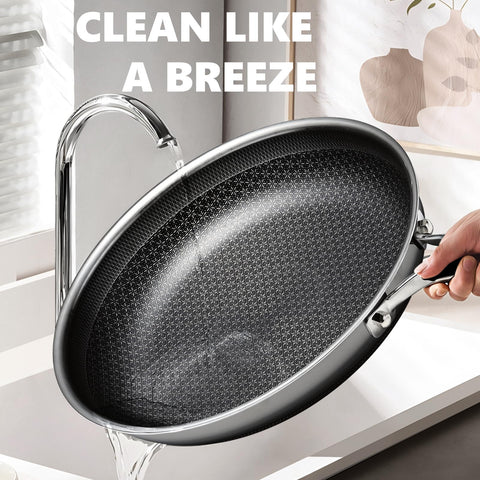 OATOFP effortless-clean non-stick surface supports quick cleanup after sautéing.