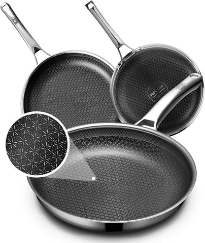OATOFP 8inch pan with hybrid snowflake surface for easy release.
