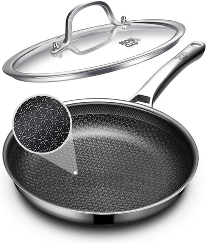 OATOFP non-stick frying pan SnowFlake surface for effortless food release and even heating.