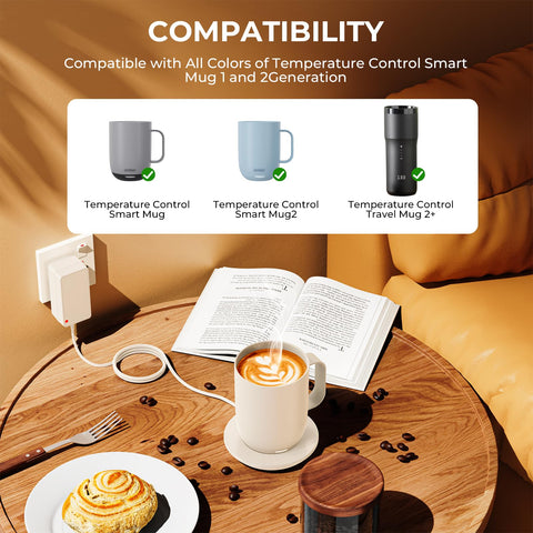 OatXtorpor mug dock base non-slip design keeps mugs steady on surfaces.
