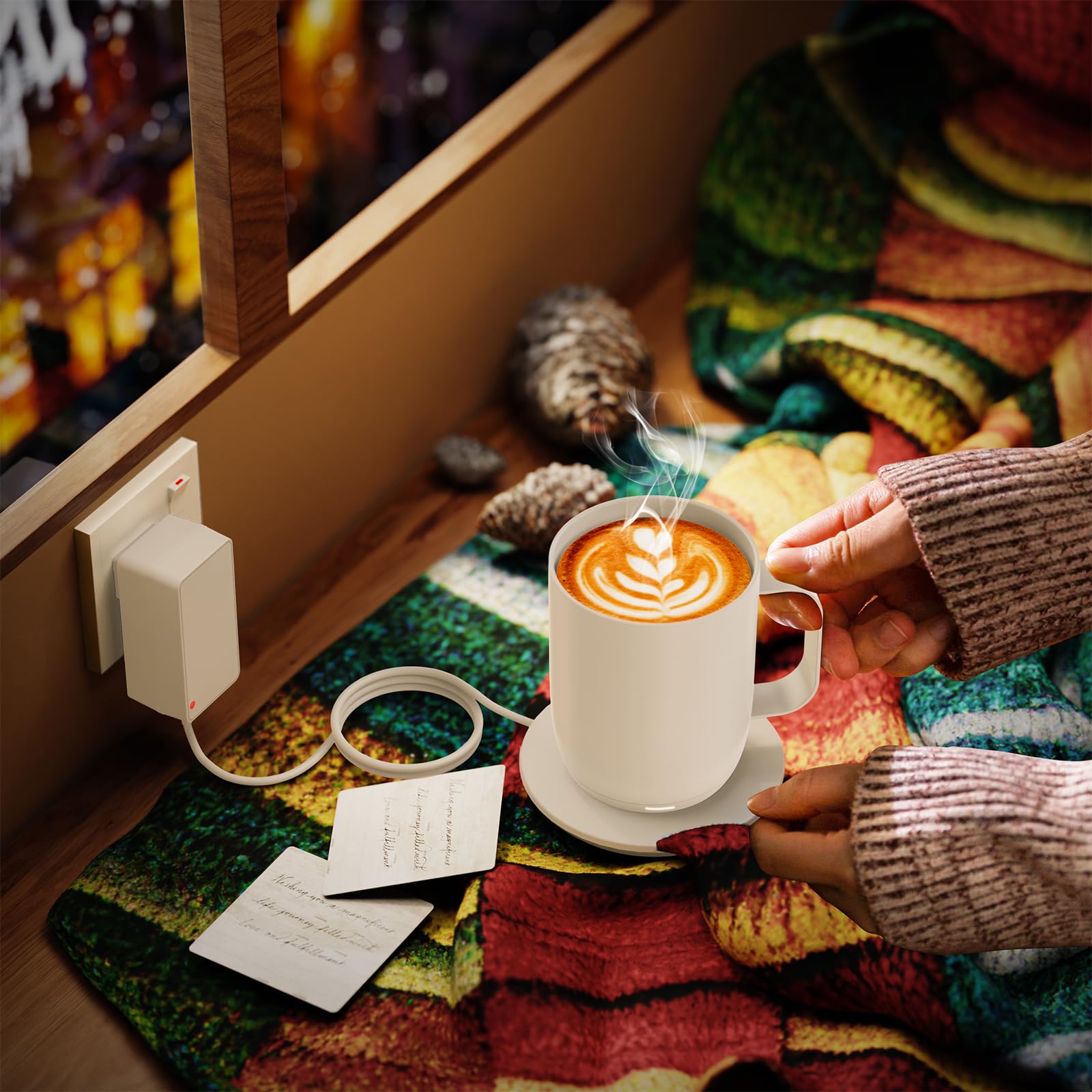 OatXtorpor non-slip coaster charging keeps cups from sliding during use.