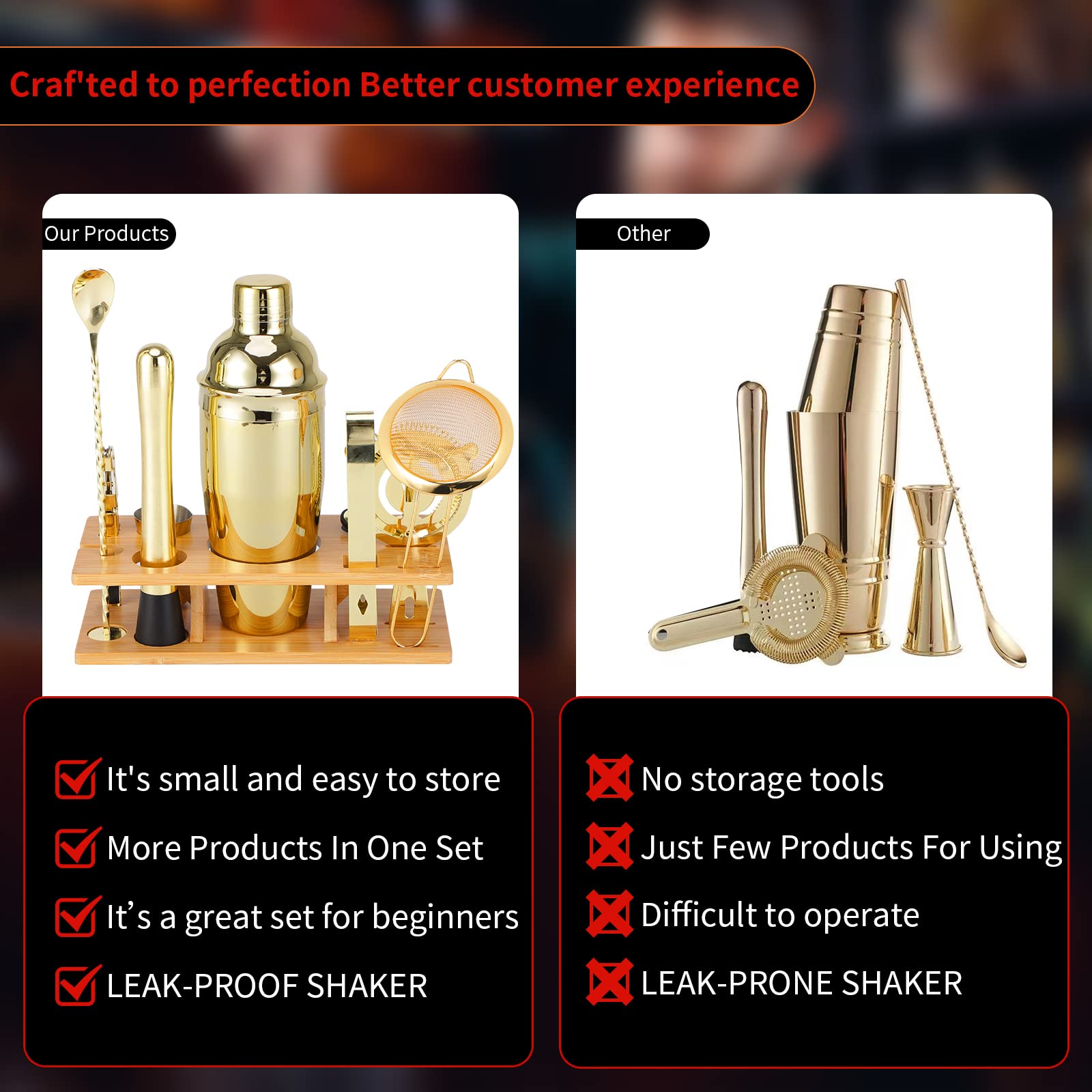 OBALY bamboo-display-stand keeps tools organized and on display.