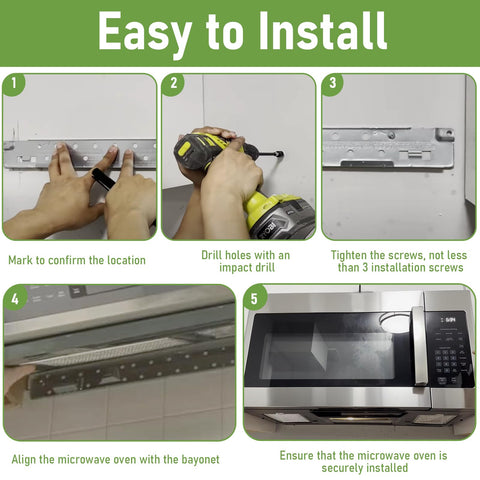 Obida mounting bracket ensures stable GE microwave installation during daily use.