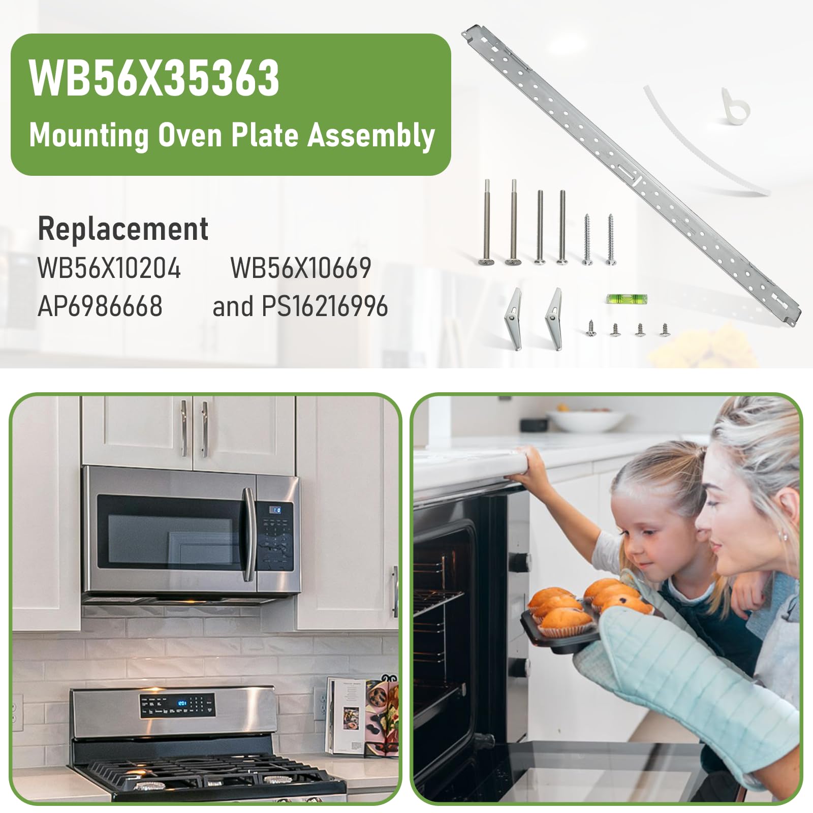 Obida mounting bracket supports many GE models for versatile repair parts.
