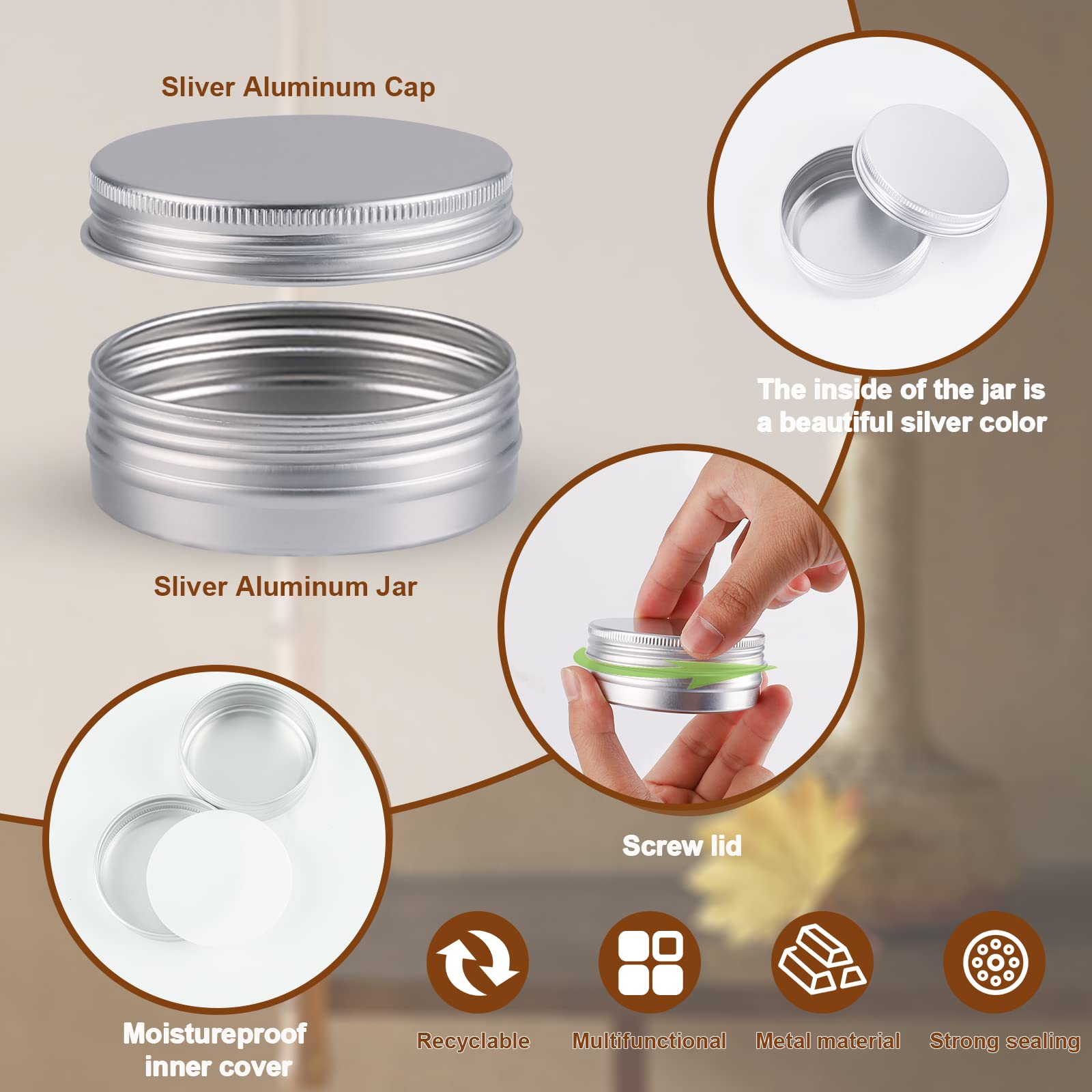OBKJJ aluminum tin displaying smooth surface finish suitable for labeling.