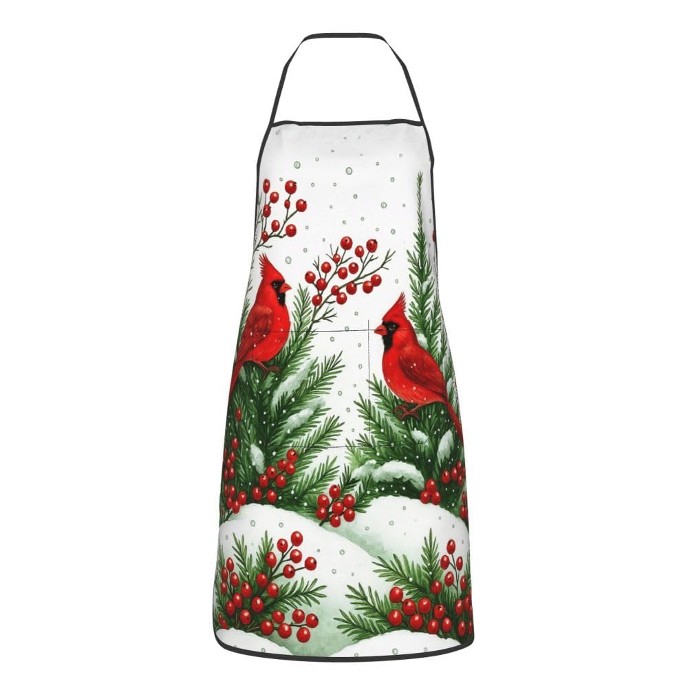 Oblivix Winter Cardinal Apron pocket detail with convenient front pockets