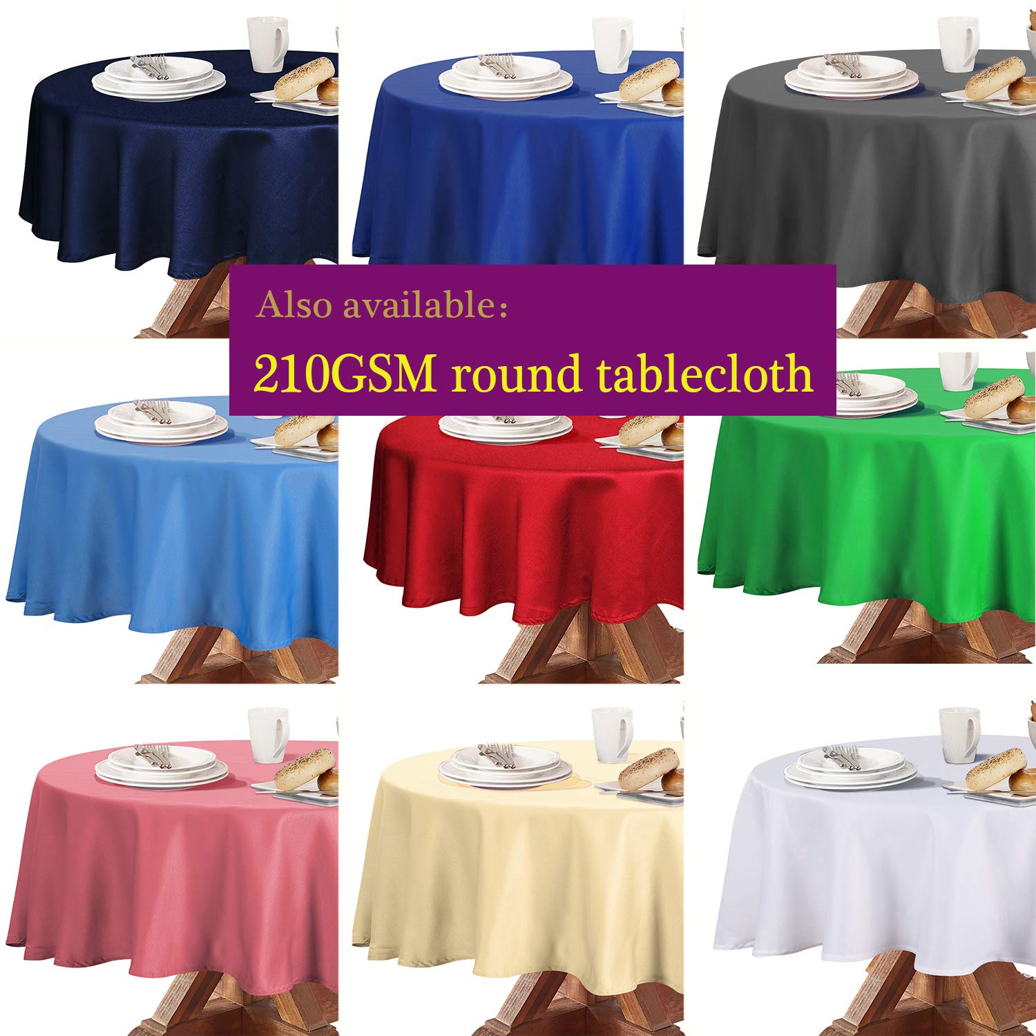 Obstal 60x84-inch tablecloth drapes neatly over standard tables