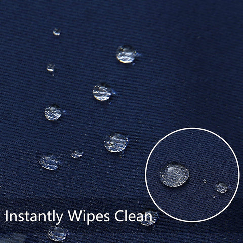 Obstal table cloth with water-resistant finish keeps surfaces dry after drinks.