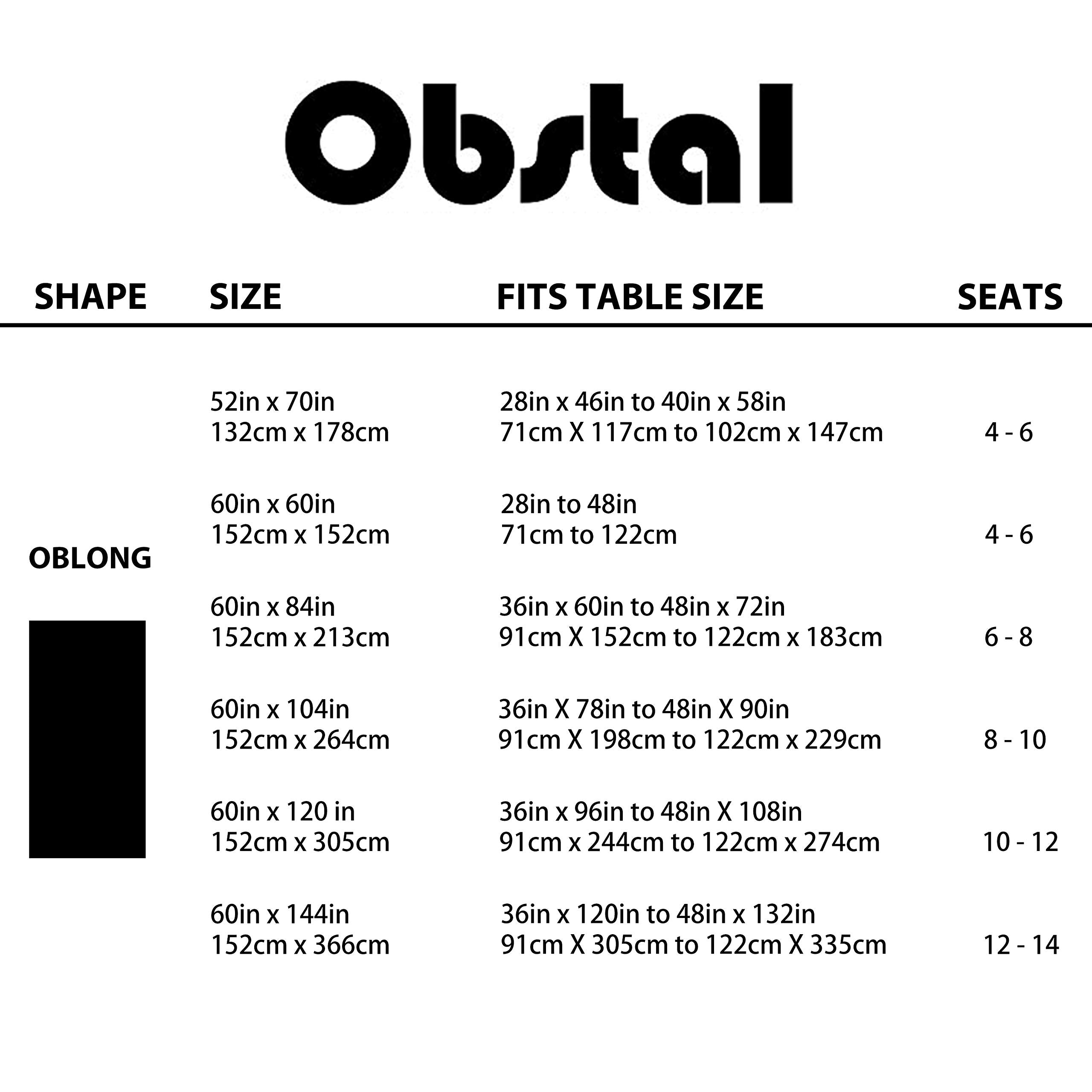 Obstal tablecloth easy clean fabric ready for quick wipe downs