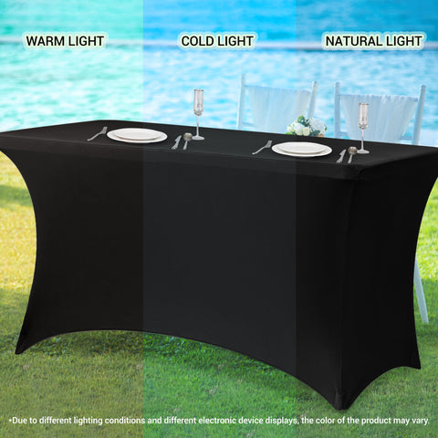 Obstal universal fit stretch cover designed for banquet tables with secure leg pockets.