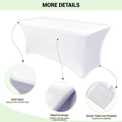 Obstal wedding table cover in white for a durable event look.