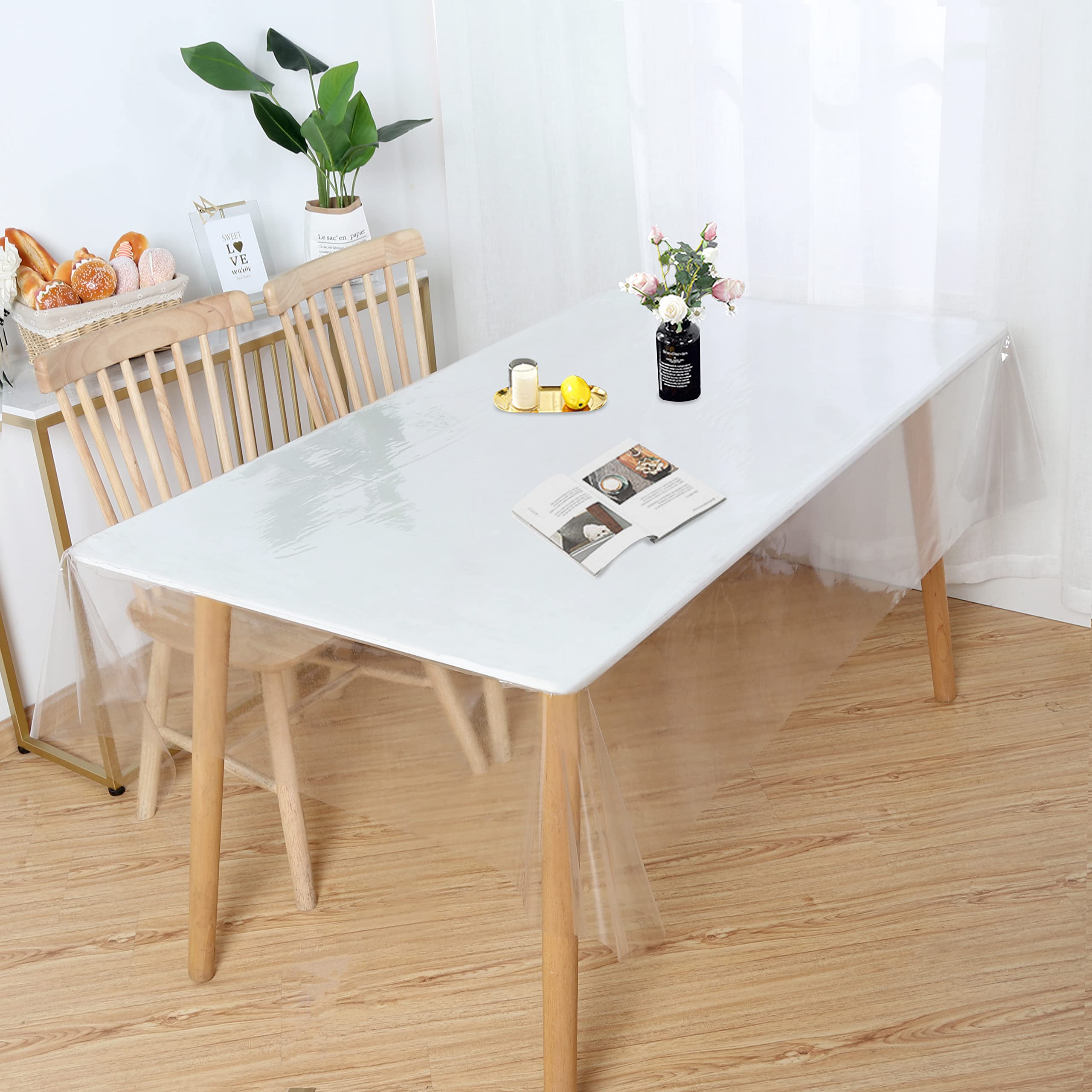 Obstal wipeable vinyl PVC tablecloth simplifies maintenance and cleanup
