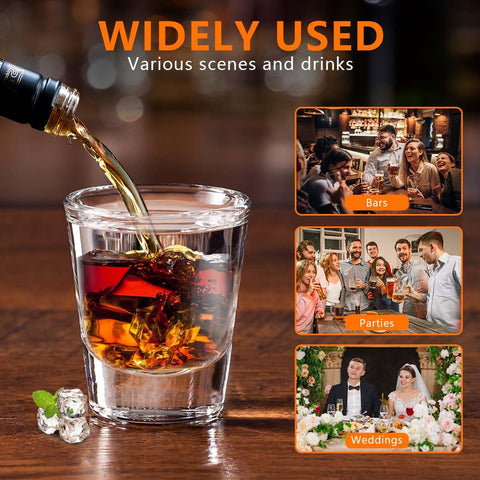 Obtanim heavy-base shot glasses ideal for bar service and after-hours entertaining