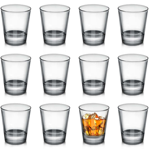 Obtanim shot glasses with heavy base provide stable 1.5 oz pours for bars