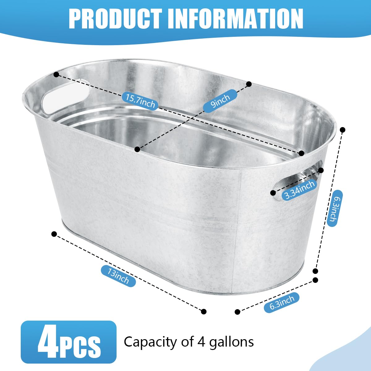 OBTANIM ice bucket set, side-by-side with handles, ready for transport